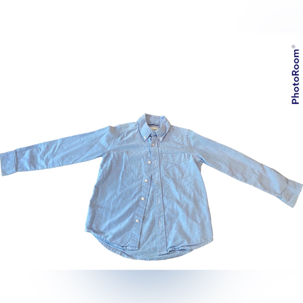 Boys button up chambray shirt size 7-8 like new